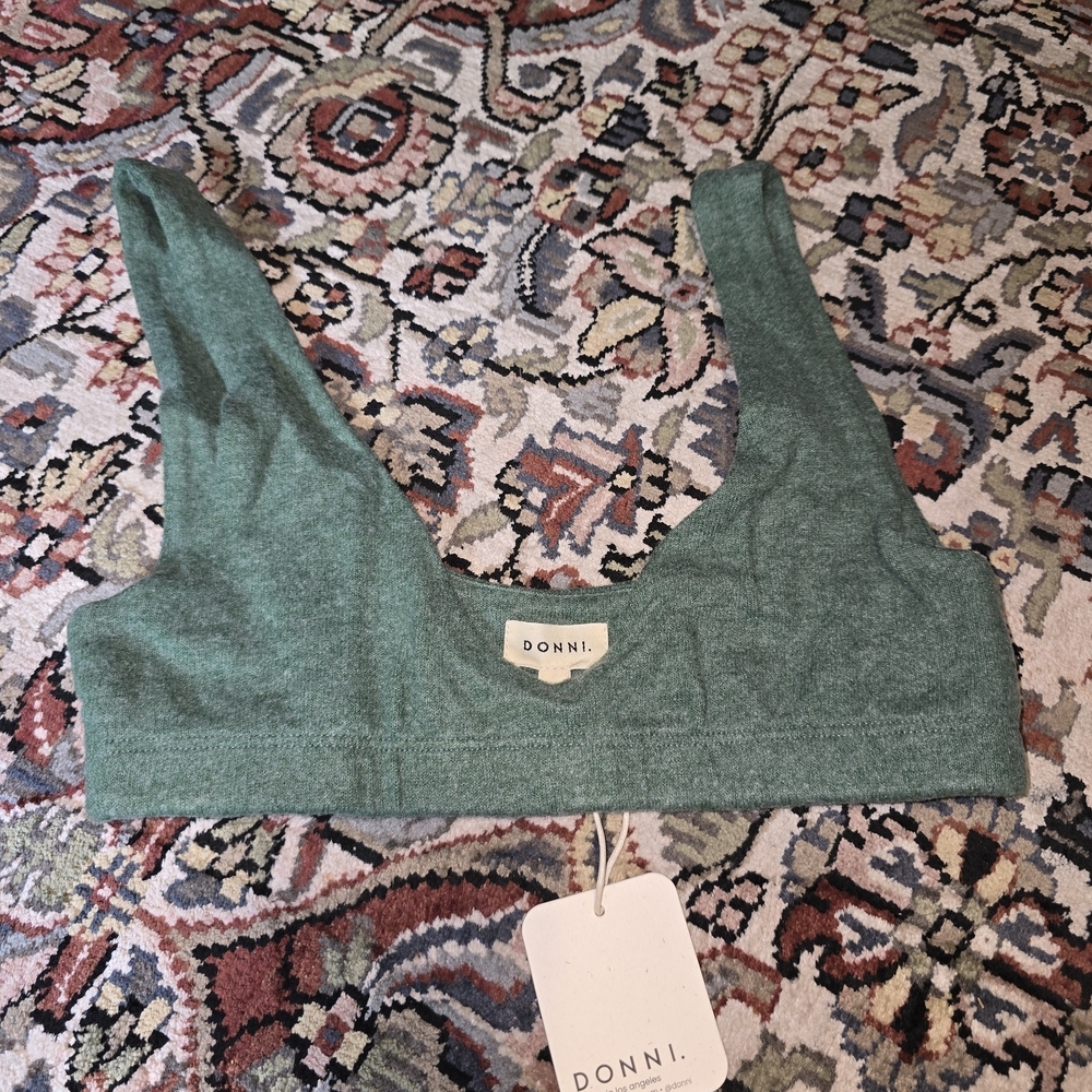 Donni Green Crop Top